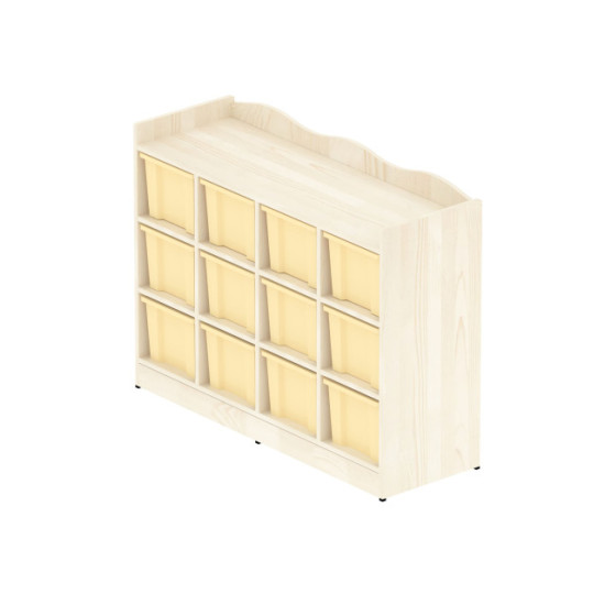 وحدة تخزين 12 خانه مقاس: 120*90*40سم_ بدون الصناديق