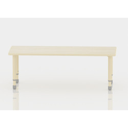Wood Rectangular Table Size: 150*60cm with Multi-Height Legs 55-75 cm - Wooden Color