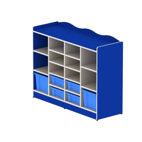 وحدة تخزين 16 خانه مقاس: 120*90*40سم- بدون الصناديق