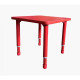 Square Wooden Table Size: 60*60 cm with Multi-Height Legs 55*75 cm - Red Color Square Wooden Table Size: 60*60 cm with Multi-Height Legs 55*75 cm - Red Color