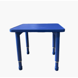 Square Table Wood Size: 60*60 cm with Multi-Height Legs 55*75 cm - Blue Color Square Table Wood Size: 60*60 cm with Multi-Height Legs 55*75 cm - Blue Color