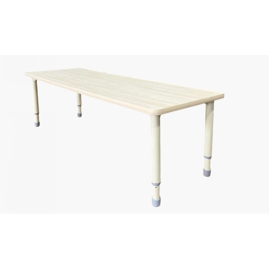 Rectangular Wood Table Size: 180*60 cm with Multi Legs Heights 55-75 cm - Wooden Color