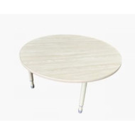 Round Table Wood Diameter 120 cm With Multi Height Legs 55-75 cm - Wooden Color Round Table Wood Diameter 120 cm With Multi Height Legs 55-75 cm - Wooden Color