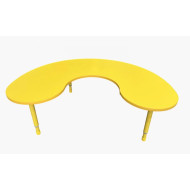 Crescent Table 180*120 cm With Multi Height Legs 55-75 cm - Yellow Crescent Table 180*120 cm With Multi Height Legs 55-75 cm - Yellow