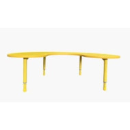 Crescent Table 180*120 cm With Multi Height Legs 55-75 cm - Yellow Crescent Table 180*120 cm With Multi Height Legs 55-75 cm - Yellow