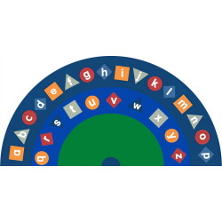سجادة النصف دائرية- الحروف الانجليزية الصغيرة 200*400سم سجادة النصف دائرية- الحروف الانجليزية الصغيرة 200*400سم
