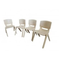 Plastic Chair Height 35 cm Beige Plastic Chair Height 35 cm Beige