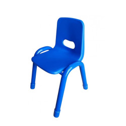 كرسي بلاستيك ارجل حديد ارتفاع 35 سم - ازرق كرسي بلاستيك ارجل حديد ارتفاع 35 سم - ازرق