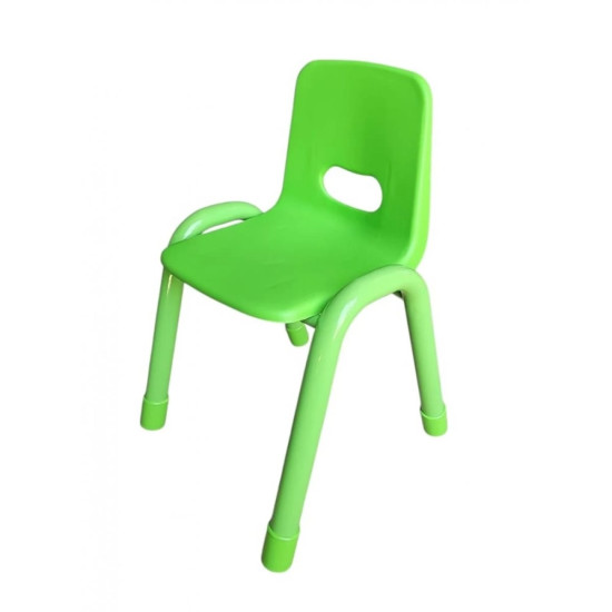 Plastic Chair Iron Legs Height 35 cm - Green
