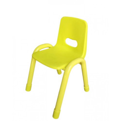 كرسي بلاستيك ارجل حديد ارتفاع 35 سم - اصفر كرسي بلاستيك ارجل حديد ارتفاع 35 سم - اصفر