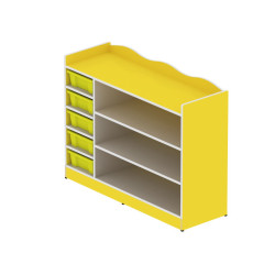 وحدة تخزين 8 خانات مستطيلة مقاس: 120*90*40سم- بدون الصناديق