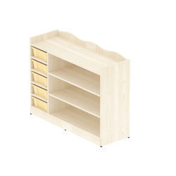 وحدة تخزين 8 خانات مستطيلة مقاس: 120*90*40سم- بدون الصناديق