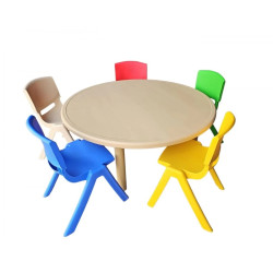 Single Level Round Table Plastic Size: 110*50 cm