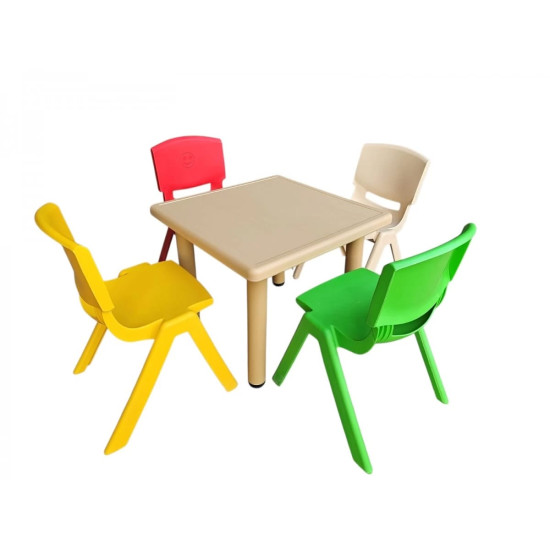 Single Level Square Table Plastic Size: 60*60*50cm Single Level Square Table Plastic Size: 60*60*50cm