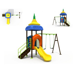 Slides & Swings Set with XO-1 Size 420*240*280 Cm