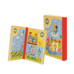 هيا نتعلم الارقام - كتاب بزل الارقام العربية - خشبي هيا نتعلم الارقام - كتاب بزل الارقام العربية - خشبي