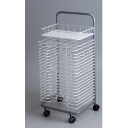 رفوف تجفيف الرسومات بعجلات مقاس :50*41.5*28.5 سم