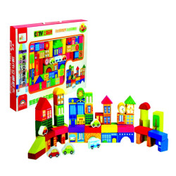 72 قطعة مكعبات خشبية ملونة   72 قطعة مكعبات خشبية ملونة