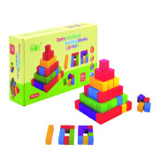 مكعبات الهرم الملونة 100 قطعة خشبية فاخرة 