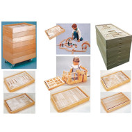 مكعبات خشبية 317 قطعة مع 7 صندوق مكعبات خشبية 317 قطعة مع 7 صندوق