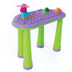 طاولة الأنشطة وتركيب المكعبات 25 قطعة - موف طاولة الأنشطة وتركيب المكعبات 25 قطعة - موف