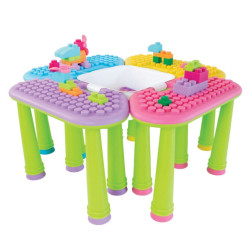 طاولات الأنشطة و المكعبات 42 قطعة مع تخزين طاولات الأنشطة و المكعبات 42 قطعة مع تخزين