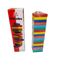 برج التحدي والتوازن الملون - خشبي كبير 48 قطعة برج التحدي والتوازن الملون - خشبي كبير 48 قطعة