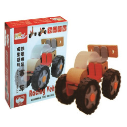 لعبة تحدي- تركيب عربة السباق خشبي لعبة تحدي- تركيب عربة السباق خشبي