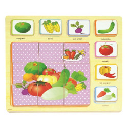 بزل تعلم اسماء الخضروات انجليزية - خشبي بزل تعلم اسماء الخضروات انجليزية - خشبي