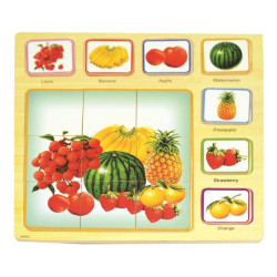 بزل تعلم أسماء الفواكه انجليزية - خشب بزل تعلم أسماء الفواكه انجليزية - خشب