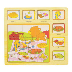 بزل تعلم اسماء الاطعمة انجليزي  - خشب بزل تعلم اسماء الاطعمة انجليزي  - خشب