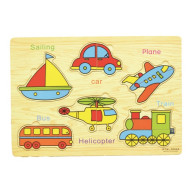 بزل تعلم اسماء وسائل المواصلات  انجليزي  - خشب