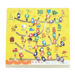 متاهة تتبع ومطابقة الحروف الانجليزية بالاسماء - خشبي متاهة تتبع ومطابقة الحروف الانجليزية بالاسماء - خشبي