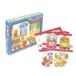 بزل قطار تعلم الارقام الانجلزية مع حيوانات خشبي بزل قطار تعلم الارقام الانجلزية مع حيوانات خشبي