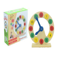 هيا نتعلم الوقت - الساعة الدائرية الملونة الرائعة خشبي هيا نتعلم الوقت - الساعة الدائرية الملونة الرائعة خشبي