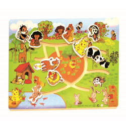 هيا نتعلم - متاهة تطابق الحويانات وصورها كبير - خشبي هيا نتعلم - متاهة تطابق الحويانات وصورها كبير - خشبي