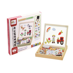 سبورة مغناطيسية - تركيب اشكال المزرعة السعيدة -خشبي سبورة مغناطيسية - تركيب اشكال المزرعة السعيدة -خشبي