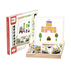 سبورة مغناطيسية  - تركيب مدينتنا الجميلة-خشبي سبورة مغناطيسية  - تركيب مدينتنا الجميلة-خشبي