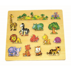 بزل الغابة بخلفية -  خشبي بزل الغابة بخلفية -  خشبي