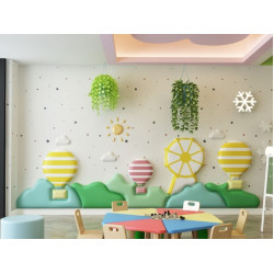 ديكور الحائط الكبير - مجموعة البالون  WALL DICORATION LARGE BALLOON SET مقاس :W280cmxH100cmcmx3cm ديكور الحائط الكبير - مجموعة البالون  WALL DICORATION LARGE BALLOON SET مقاس :W280cmxH100cmcmx3cm