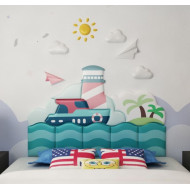 ديكور الحائط الكبير - البحر  WALL DICORATION LARGE THE SEA مقاس :W280cmxH100cmcmx3cm ديكور الحائط الكبير - البحر  WALL DICORATION LARGE THE SEA مقاس :W280cmxH100cmcmx3cm