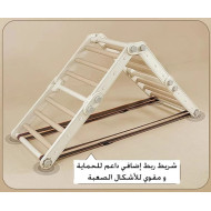 جهاز التسلق مع حلقات التوازن و مرجيحة لون بني فاتح وبرتقالي