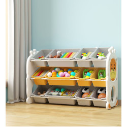 وحدة تخزين متعددة بلاستيكية بدون العاب - أصفر مقاس: 70*38*103 سم وحدة تخزين متعددة بلاستيكية بدون العاب - أصفر مقاس: 70*38*103 سم