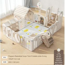 مجموعة الأنشطة الممتعة أبيض مقاس :200*165 سم