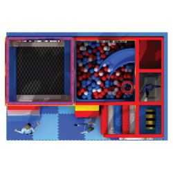 وحدة الألعاب الداخلية الفضاء الأرضيات تباع منفصلة 6*4*2.5م