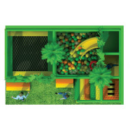 وحدة الألعاب الداخلية الغابة مع الكرات و الأرضيات  مقاس 6*4*2.5متر