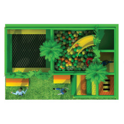 وحدة الألعاب الداخلية الغابة الأرضيات تباع منفصلة مقاس 6*4*2.5متر