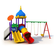 لعبة خارجية بزحليقتين ومرجيحتين مقاس :500*350*350سم