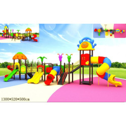 مجموعة لعبة الزحاليق والمراجيح مقاس :13*5.2*5 م