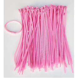 100 zip ties for columns,, 40 cm, pink 100 zip ties for columns,, 40 cm, pink